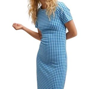Mango-Vichy check dress-Women’s Size: XS-Color-Gingham Checked Print-NEW!!